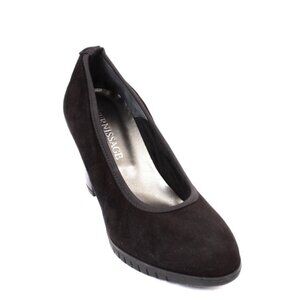 Vernissage 20633m Black Suede Leather Platform Heel Pumps